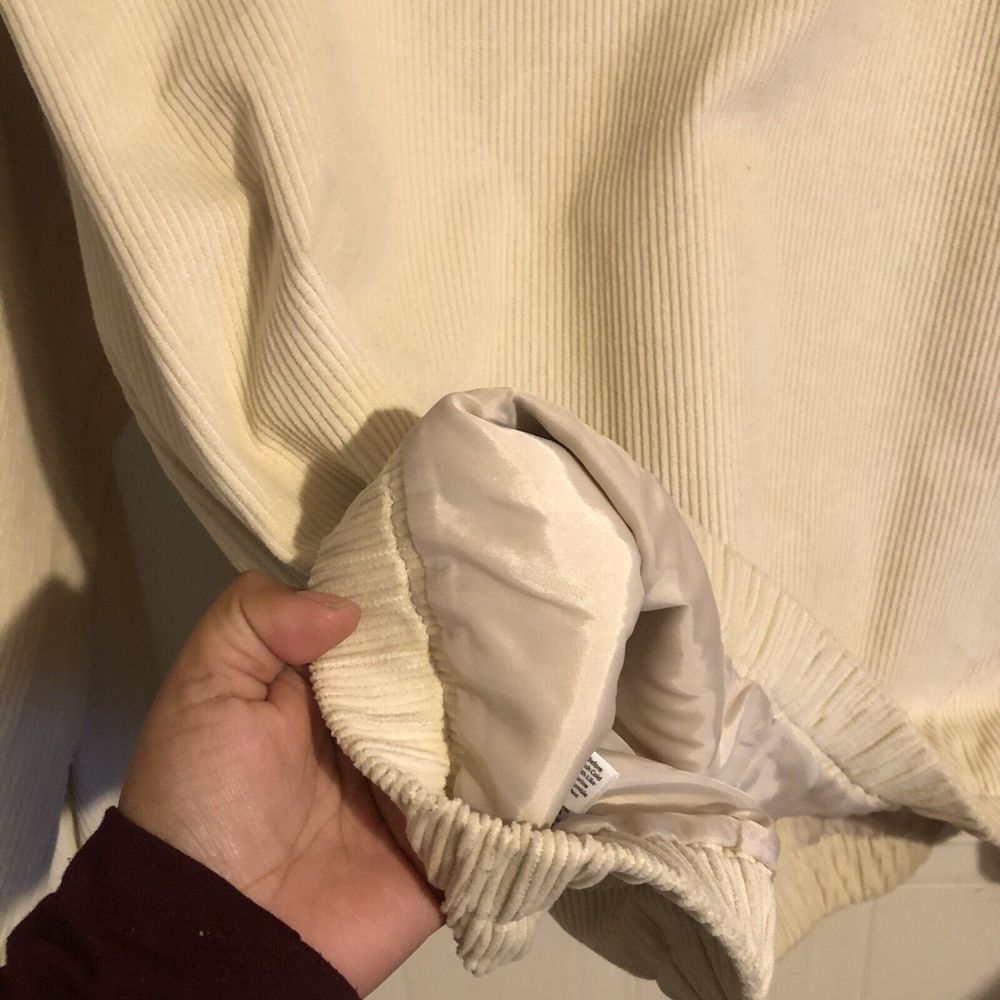 NEW MEN George Cream Soot Corduroy Full Zip Jacket Medium - Picture 3 of 14